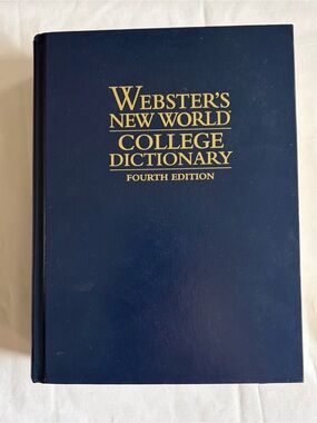 WebstersNew World College Dictionary Thumb Indexed Fourth Edition Hardcover Book